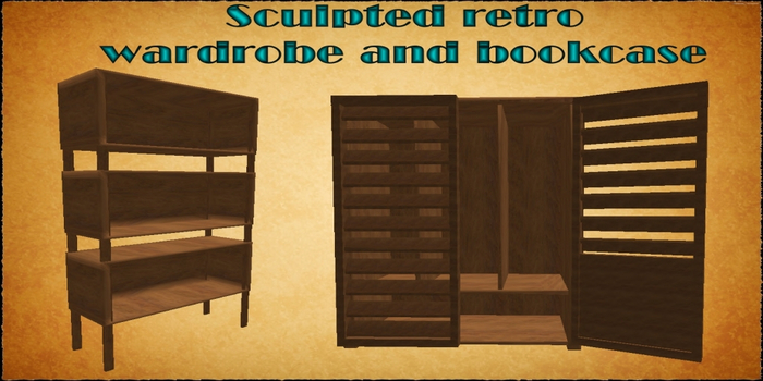 Retro bookcase&wardrobe (boxed)