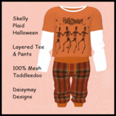 DMD-TD-Skelly Plaid Layered Tee Box