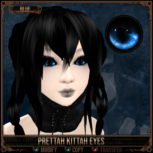 =^.^= Curious Kitties - Prettah Kittah Eyes - Blue