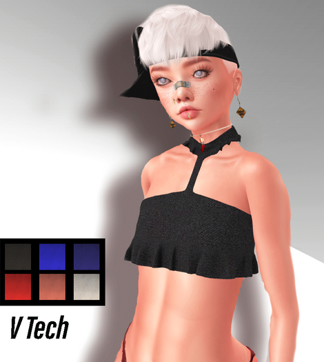 Brutal Sweet Six Texture Ruffle Top - V Tech