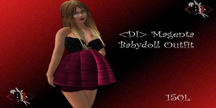 <DI> Magenta Babydoll Outfit