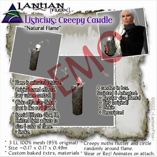 DEMO ~L/Fx~Creepy Candles - Natural *DEMO*