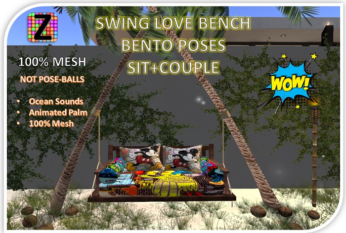 Swing Bench Love Murales by Zakard