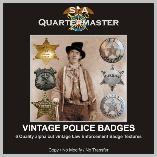 SAQ POLICE BADGES - VINTAGE