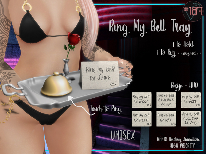 #187# Ring My Bell Tray *Holding*