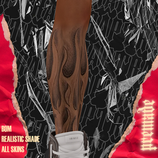 Trap Ink's - Flames Leg Tat