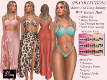 *BSASSY* {PS COLLECTION} BIKINI AND SARONG WITH HUD