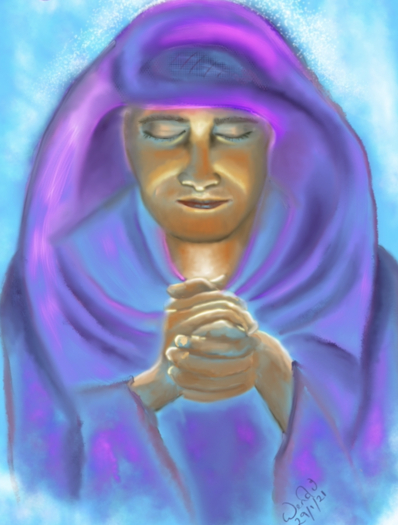 Archangel Raphael painted by WitchWibbs