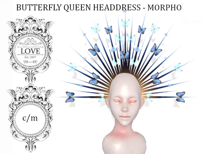 LOVE - BUTTERFLY QUEEN HEADDRESS - MORPHO
