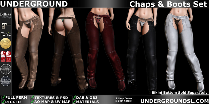 (UG) - Chaps & Boots Set