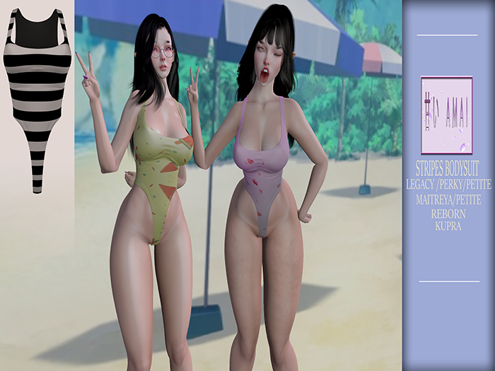 ::AMAI:: Bodysuit Stripes