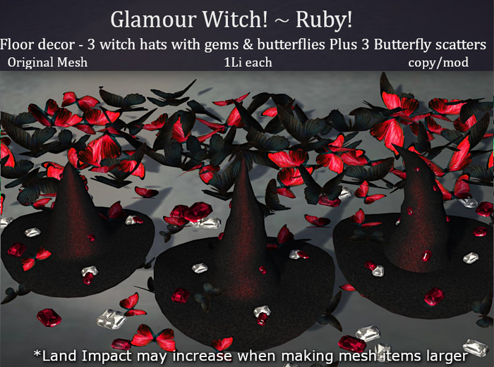 LOVE - GLAMOUR WITCH FLOOR DECOR - RUBY 