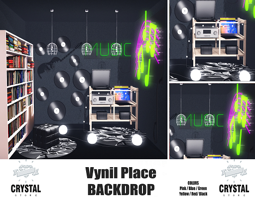 .::Crystal ::. Vinyl Place Backdrop // FATPACK