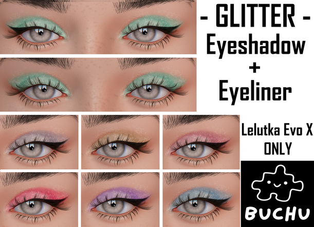 Glitter Eyeshadow + Eyeliner Set | Lelutka Evo X