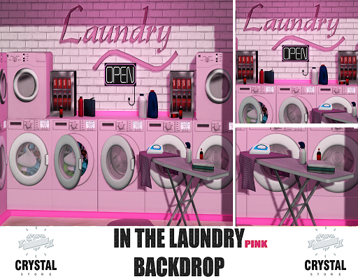.::Crystal ::. In the laundry // Backdrop [PINK]