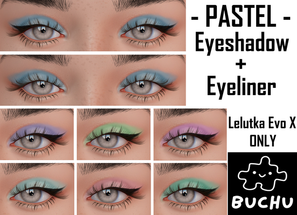 Pastel Eyeshadow + Eyeliner Set | Lelutka Evo X