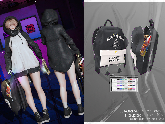 FenDuDu_Gamer Penguin-backpack (fatpack)