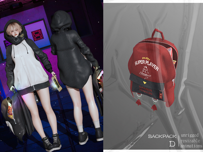 FenDuDu_Gamer Penguin-backpack D