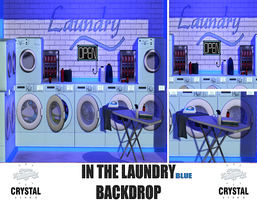 .::Crystal ::. In the laundry // Backdrop [BLUE]