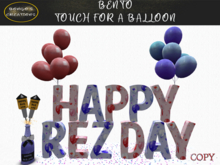 BMC 5089 - BENTO -  HAPPY REZ DAY FLOOR DECOR - TOUCH FOR A HAPPY REZ DAY BALLOON