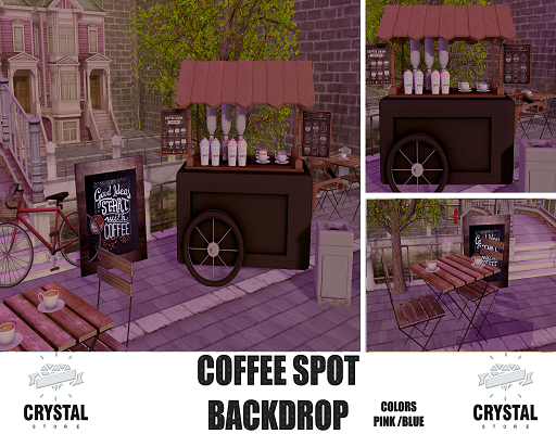 .::Crystal ::. Coffee Spot Backdrop [PINK]