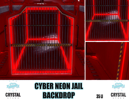 .::Crystal ::. Cyber Neon Jail // Backdrop