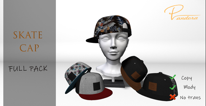 ..Pandora.. Skate Cap Full Pack