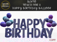 BMC5095 -  BENTO - HAPPY BIRTHDAY DECOR - TOUCH FOR A HAPPY BIRTHDAY BALLOON