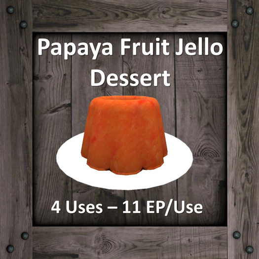 DFS Papaya Fruit Jello Dessert (DFS - Texture Only)