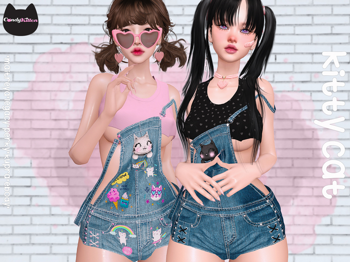 *CK* Kitty cat overall FATPACK