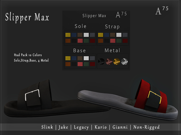 : A75 : Max Slipper Mens With Pack Hud
