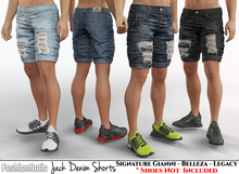 Jack Male Shorts Fatpack Jeans- Denim - Signature Gianni, Belleza Jake , Legacy - FashionNatic