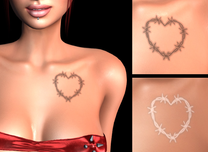*AD* Barbed Wire Heart Tattoo