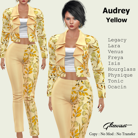 ! Glitterati ! - Audrey - Yellow