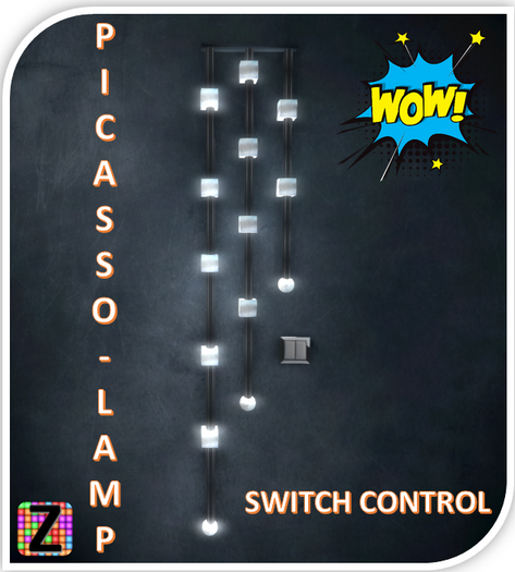 Modern Lamp Magic Picasso Light Cube by Zakard