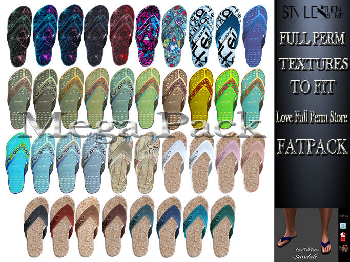 Sale50%STYLES-Sandals Love - FULL PERM TEXTURE-Mega Pac