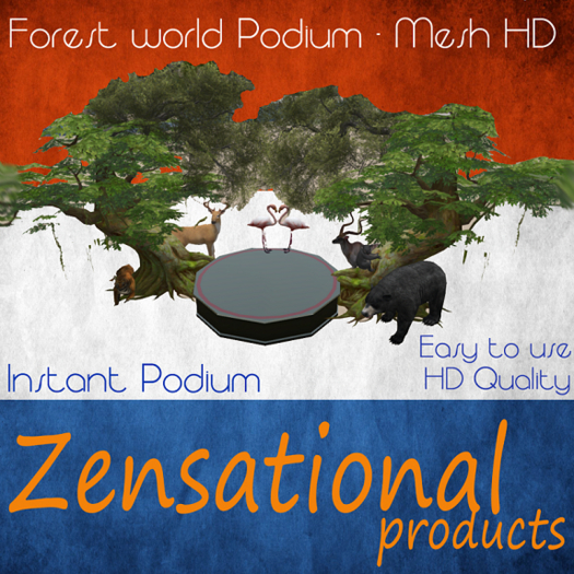Forest world Podium (Mesh)