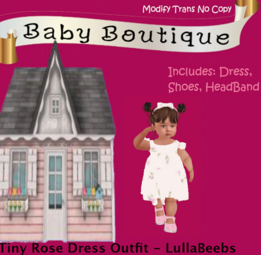 Baby Boutique -Tiny Rose Dress  Outfit - LullaBeebs