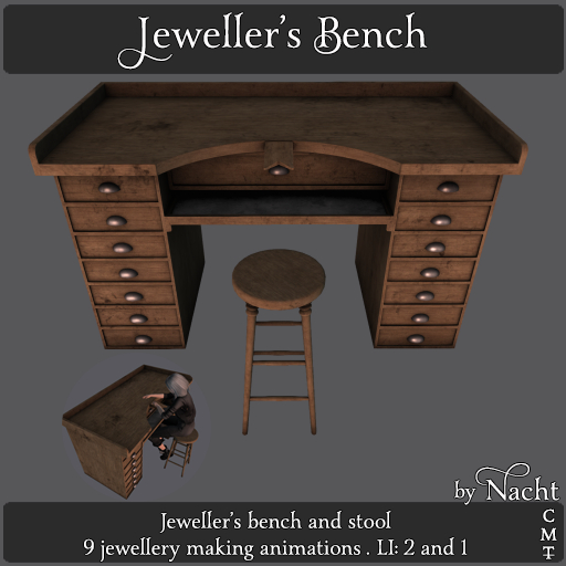 by Nacht ~ Jeweller's Bench and Stool