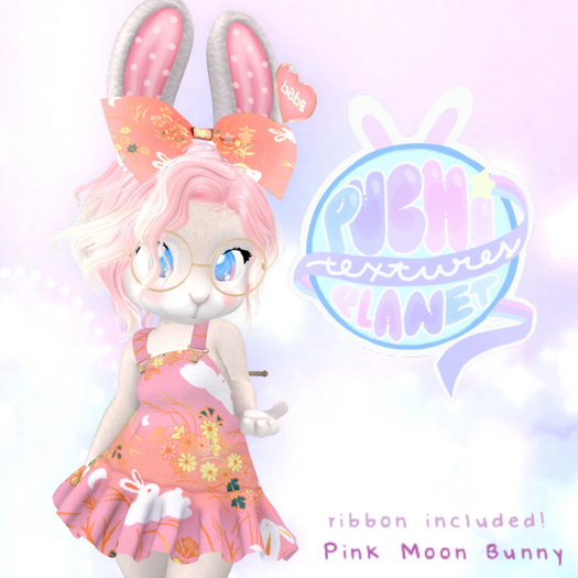 Puchi Planet Textures -- Pink Moon Bunny Set