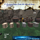 6 Ossuary boxes from the time of Jesus-Box LI=3 each