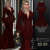 Son!a-Edge June Formal Mesh Dress / Gown Red