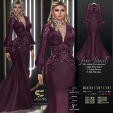 Son!a-Edge June Formal Mesh Dress / Gown Wine