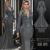 Son!a-Edge June Formal Mesh Dress / Gown Silver