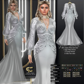 Son!a-Edge June Formal Mesh Dress / Gown Bright white