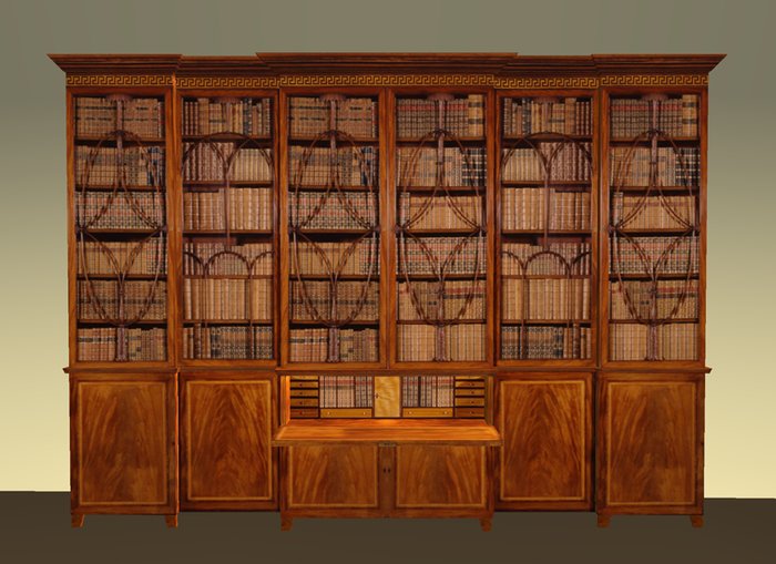 A Fine George III Breakfront Bookcase Large