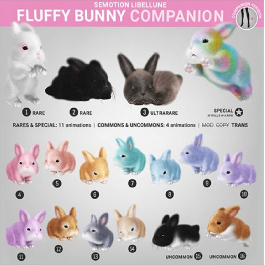 SEmotion Libellune Fluffy Bunny Companion COMMON 04