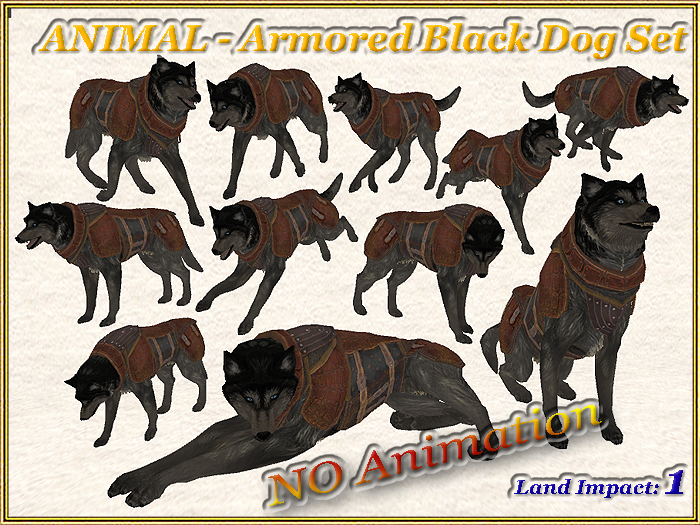 ANIMAL - Armored Black Dog Set (1 LI) (Full perm)