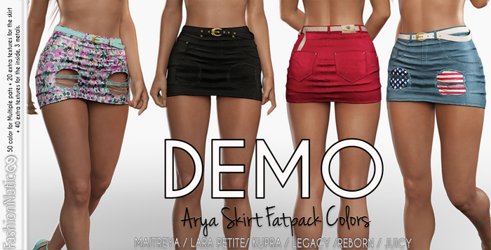 Demo Arya Skirt - Maitreya Skirt Petite Skirt Kupra Skirt Legacy Skirt Reborn Skirt
