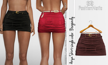Arya Skirt Burgundy - Maitreya Lara, Lara Petite, Kupra Original, Legacy, Reborn, Juicy - FashionNatic